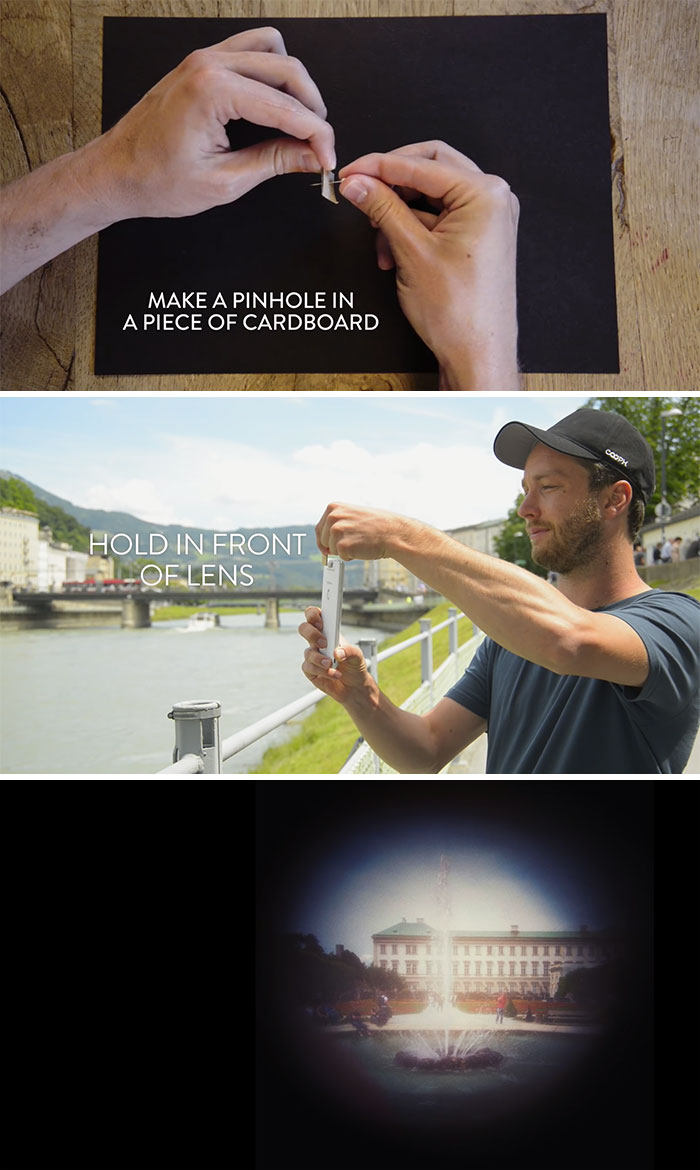 Turn Your Smartphone Into A Pinhole Using Cardboard