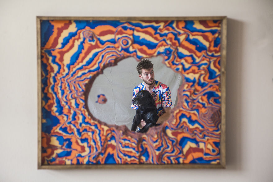 I Made This Crater Lake Sculpture With A Mirror Inside