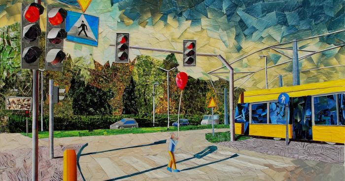 Cityscapes That Look Like Oil Paintings Which I Create Using Only Paper And Glue