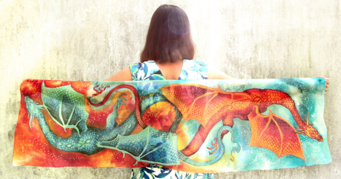 I Painted Dancing Dragons On Silk So That You Can Tango With Mystic Creatures