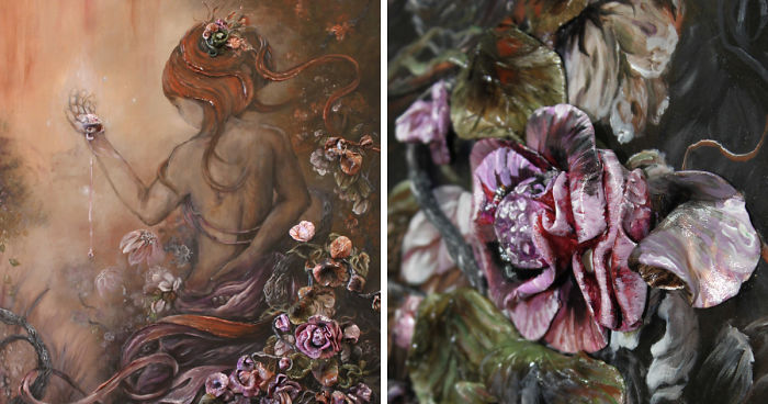 I Create 3D Paintings Using Modeling Paste And Clay