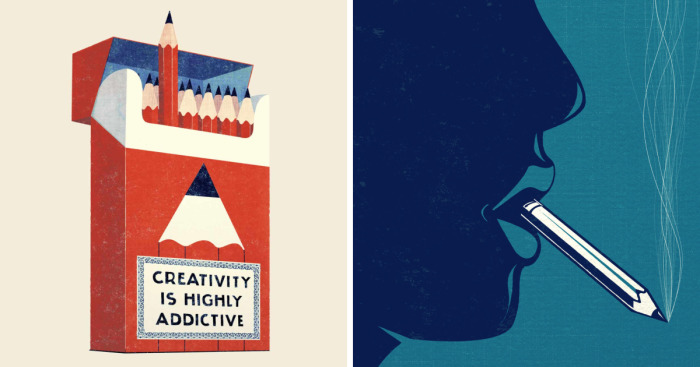 I Play With The Symbol Of Pencil In My Illustrations