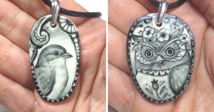 Miniature Works Of Art On Porcelain