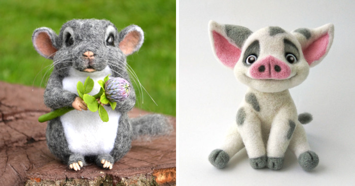 I Make Needle Felted Sculptures From Sheep Wool
