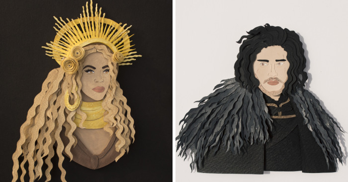 We Created Paper Cut Portrait Of Some Famous Personalities From History And Cinema