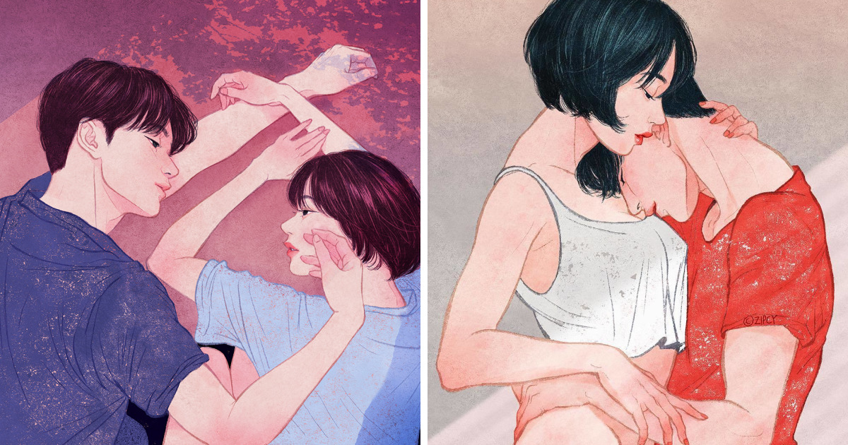 Korean Illustrator Captures Love And Intimacy So Well That You Can Almost F...