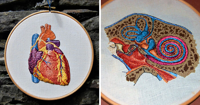 I Started Creating Anatomical Embroidery After I Had An Extensive Facial Surgery