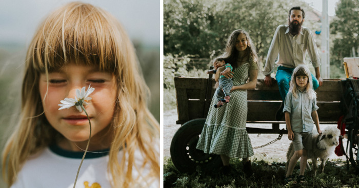 Young Romanian Family Living Beautifully In The Countryside