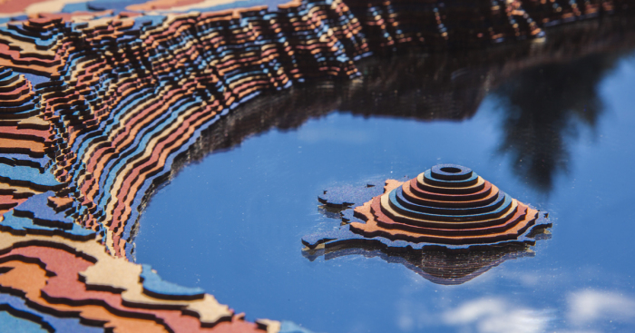 I Made This Crater Lake Sculpture With A Mirror Inside