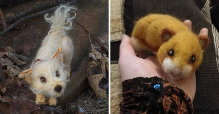 I Create Realistic Needle Felted Animals Out Of Goat Wool
