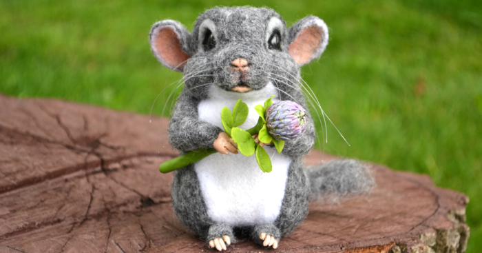 I Made A Very Sweet Needle Felted Chinchilla In Two Weeks!