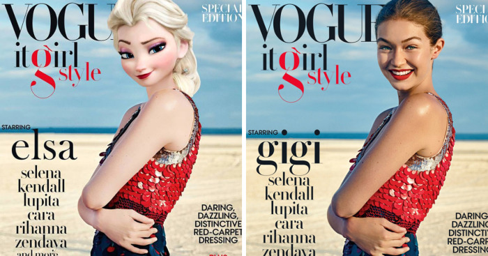 Disney Characters On The Covers Of Fashion Magazines