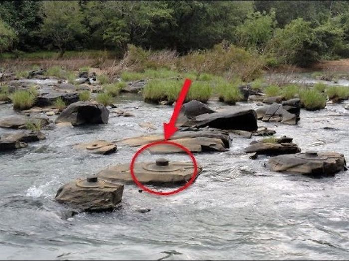 Normal Looking River Reveals A Hidden Secret Whenever There’s A Drought