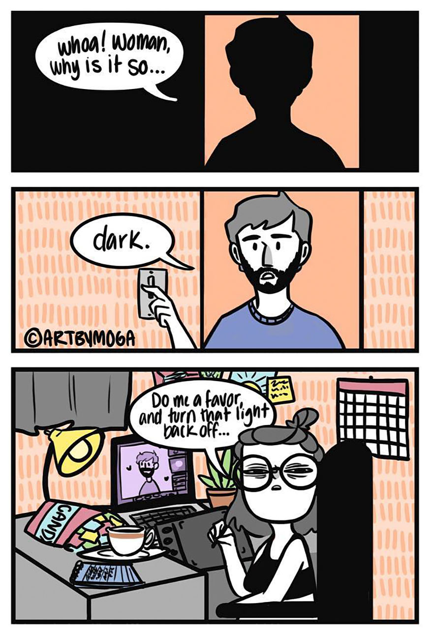 Light Block Curtains And My Computer Screen Are All The Light I'll Ever Need.