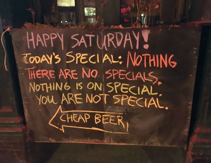 Fucks Were In Short Supply At The Bar I Went To This Weekend