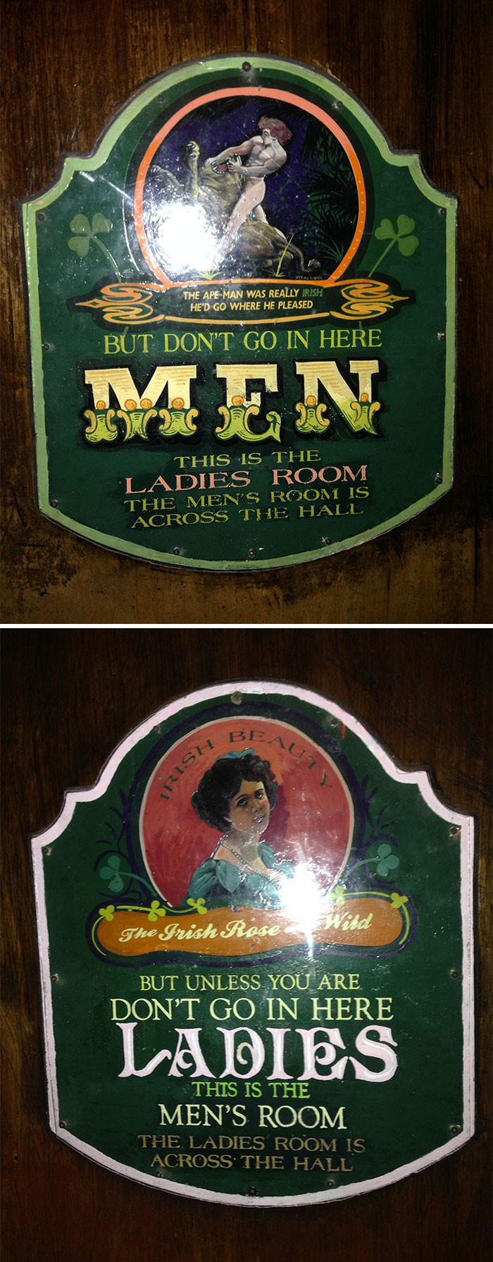 Many People At This Irish Pub Walk Into The Wrong Restroom. I Wonder Why