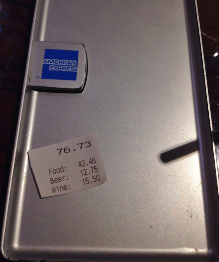 My Dad Asked The Waitress For "One Very Small Check." I Think That She Out-Dadjoked Him In Response