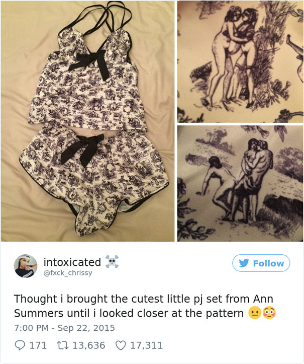 Thought I Brought The Cutest Little Pj Set From Ann Summers Until I Looked Closer At The Patter