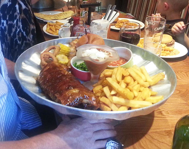 Mixed Grill. In A Dustbin Lid. Enuogh Said