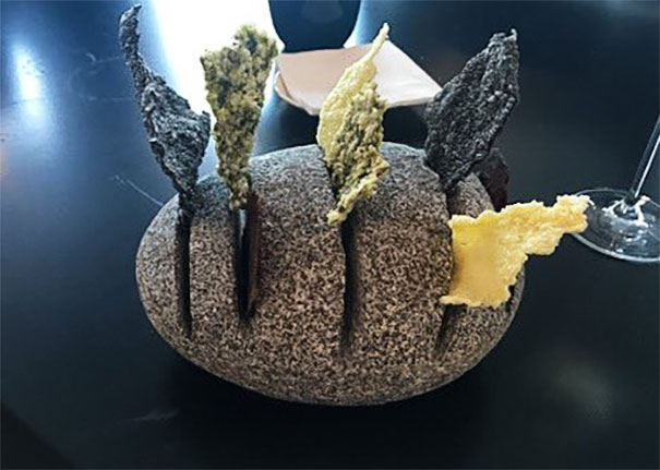Chorizo And Crackers In A Rock, For Diners Who Love Meat Served In Germ-Riddled Crevices