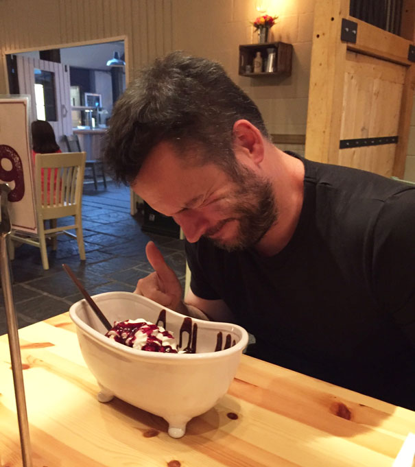 Hechose To Eat His Desert Out Of A Bath Regrets It