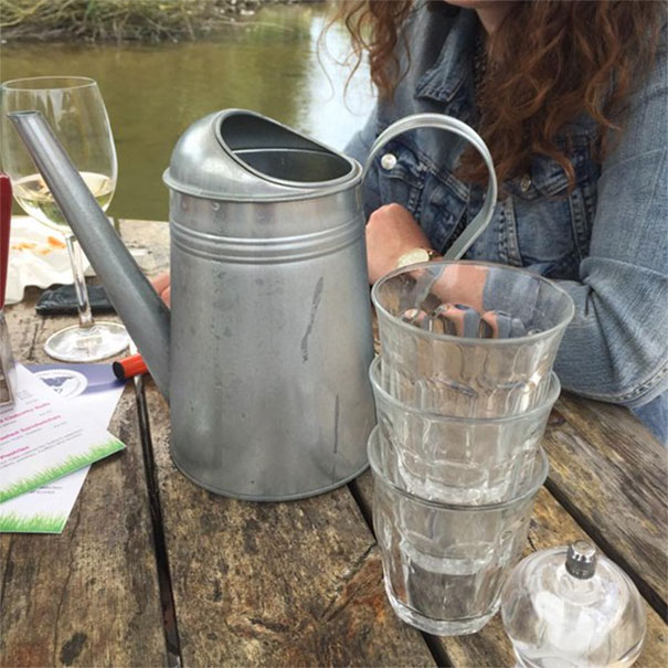 Asked For A Jug Of Water And Got This. Guess What, Tasted Like Water From A F*****g Watering Can