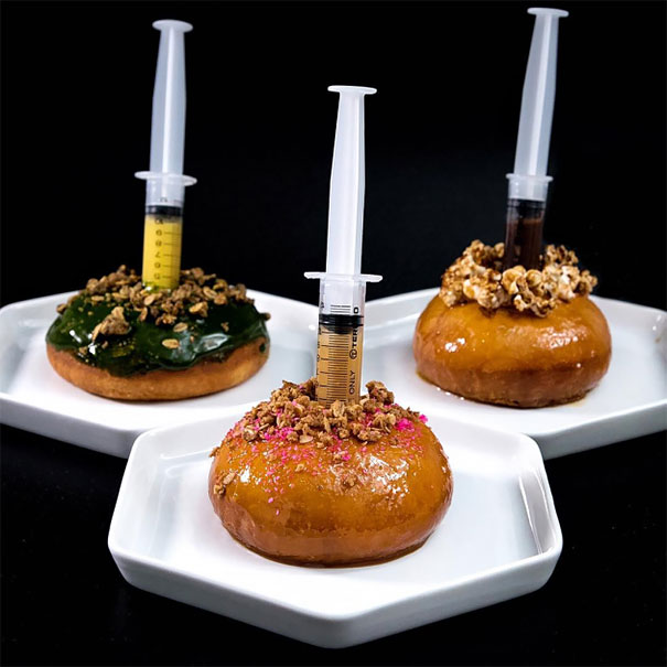 The More You Pay, The Less Chef Bothers To Do For You. Doughnuts With - Sigh, Not Again - Syringes