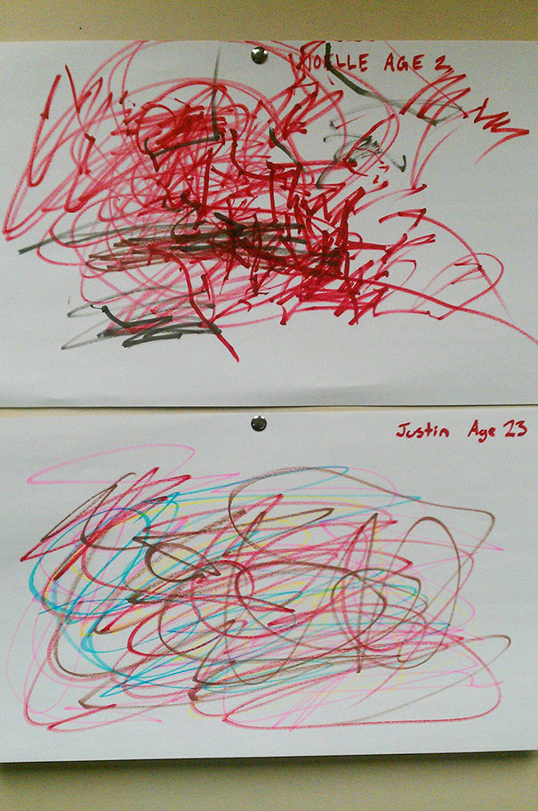 Ever Since My Boss Has Had A Daughter I've Received Diminishing Amounts Of Attention. But I'll Be Damned If I'm Going To Let Her Artwork Be The Only Thing On Display In The Office