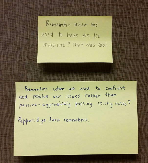 Office Ice Machine Breaks Down, Post-It Drama Ensues