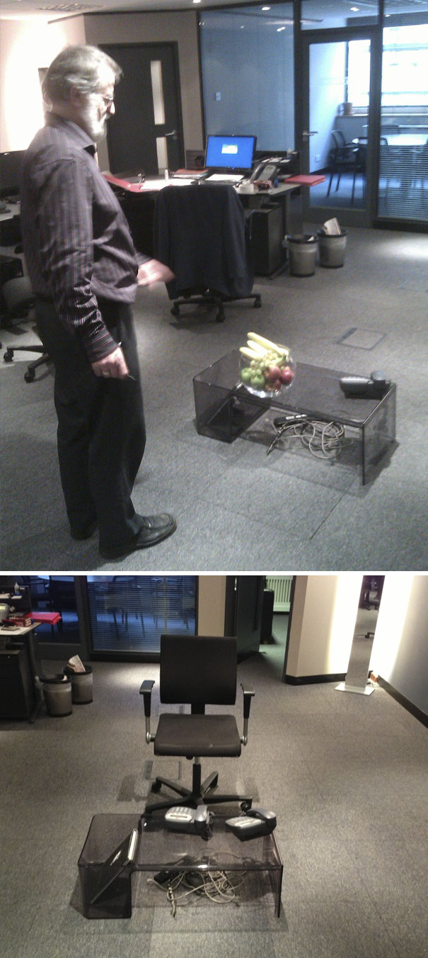 So My Boss Decided To Buy A Coffee Table To Fill Up The Empty Space In Our Office. We Added A Chair To Our New Coffee Table