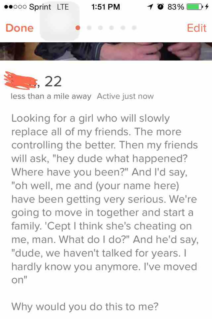 A Cheery Tinder Profile