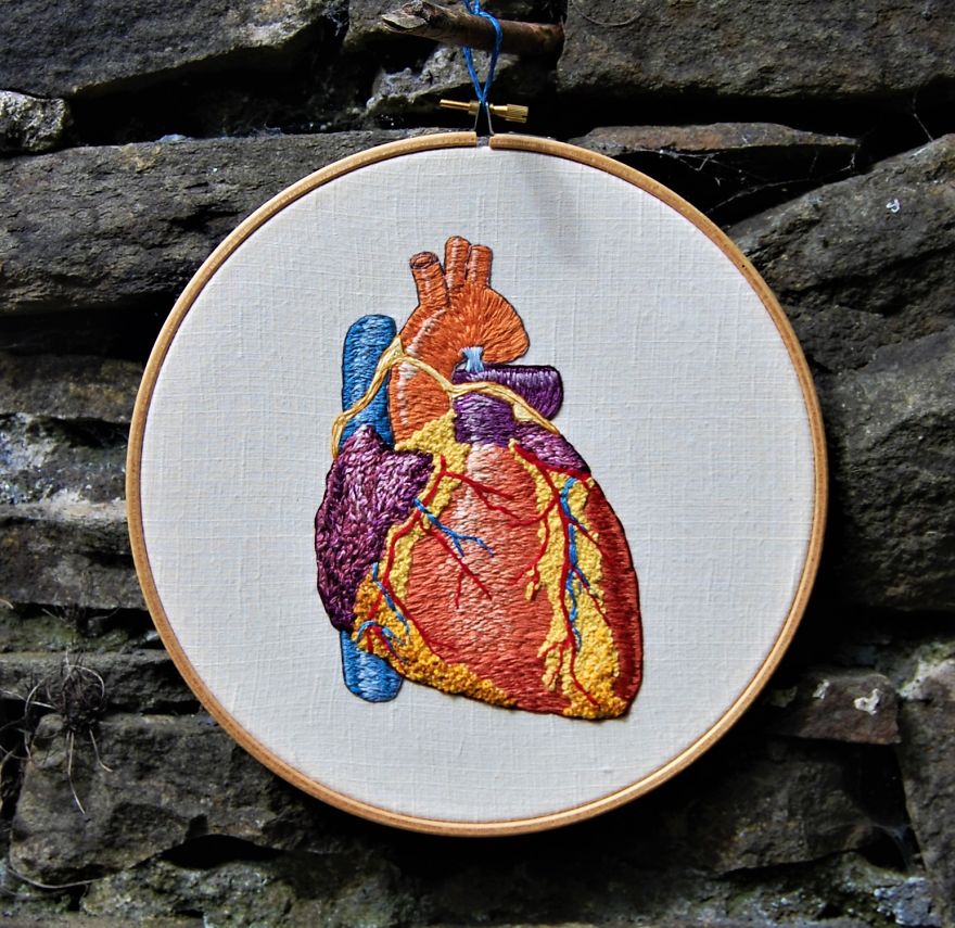 I Started Creating Anatomical Embroidery After I Had An Extensive Facial Surgery