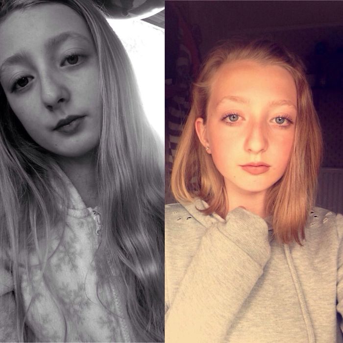 8 Eight Inches Off For Charity (dont Have Any Photos Of Me With Long Hair Without The Filter)