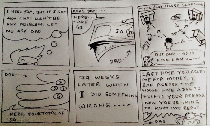 I Hand Drew Comics Of How Parents React To Common Things