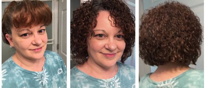 From Always Up In A Pony Tail To Short Curly Perm