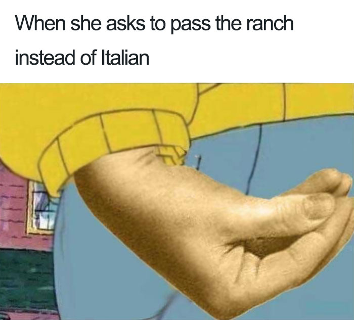 Italian meme about passing the ranch 