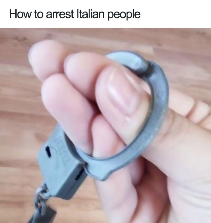 Meme about arrested italian 