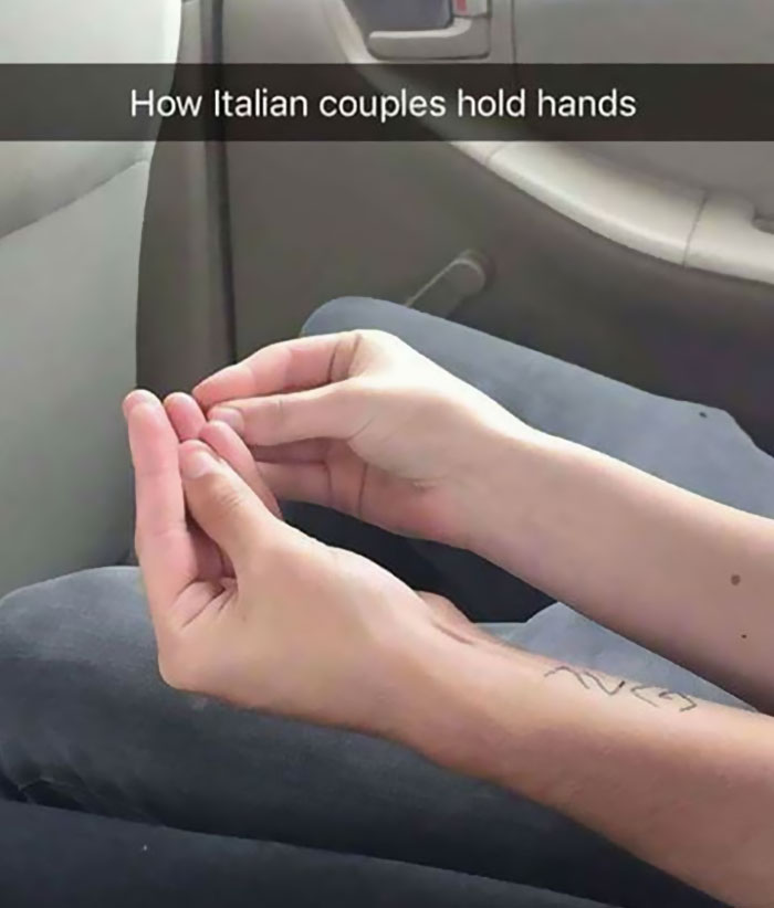 Italian couples holding hands meme 