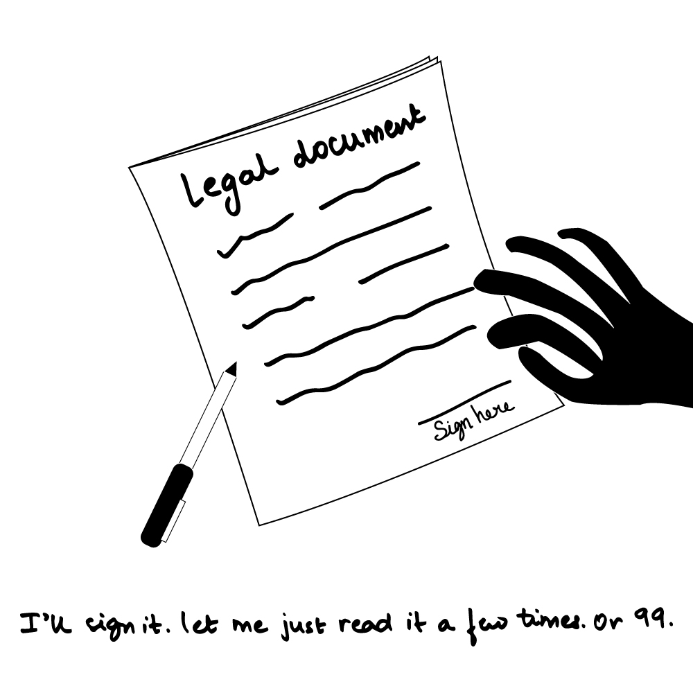 Drawing My Daily And Never Ending Anxieties In Black & White