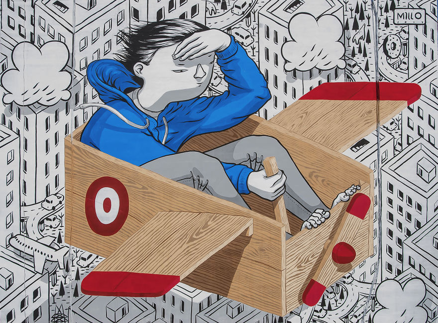 Street Art In A Juvinile Prison By Millo