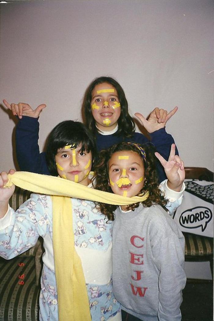 The Yellow Thing Is Duct Tape, For Some Reason. And Im Wearing My Pjs, Probably Sick So Friends Came Over After School