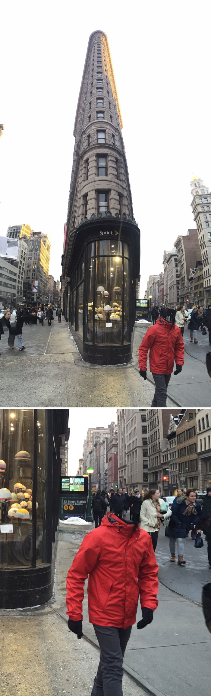 I Took This Photo And The Panorama Function Perfectly Decapitated This Guys Head