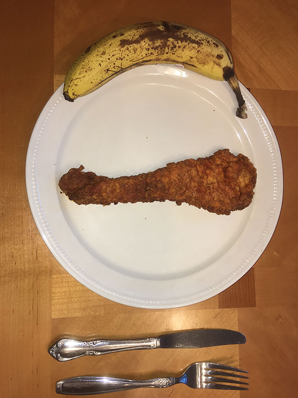 I Win The Chicken Nugget Lottery. Banana For Scale