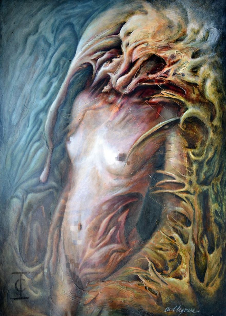 I Create Marbled Madness Using Oil Paint