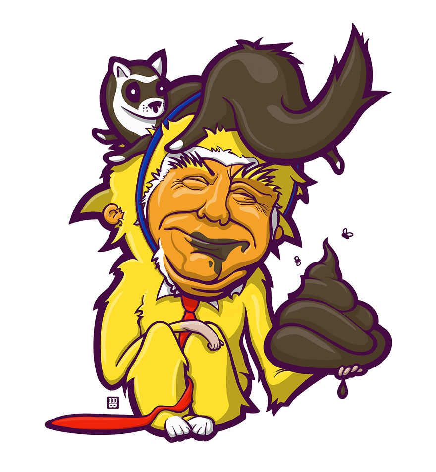 Tiny-fingered, Cheeto-faced, Ferret-wearing S***gibbon