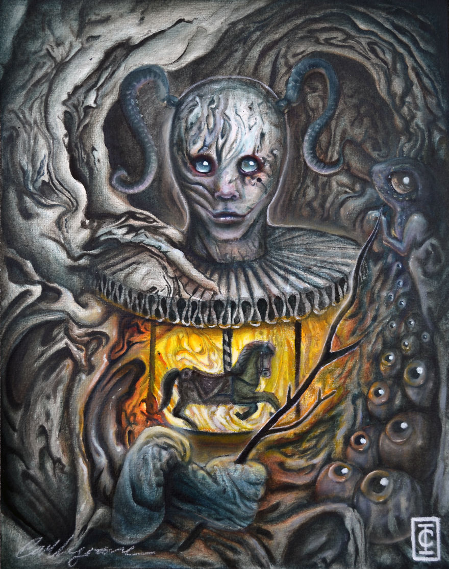 I Create Marbled Madness Using Oil Paint