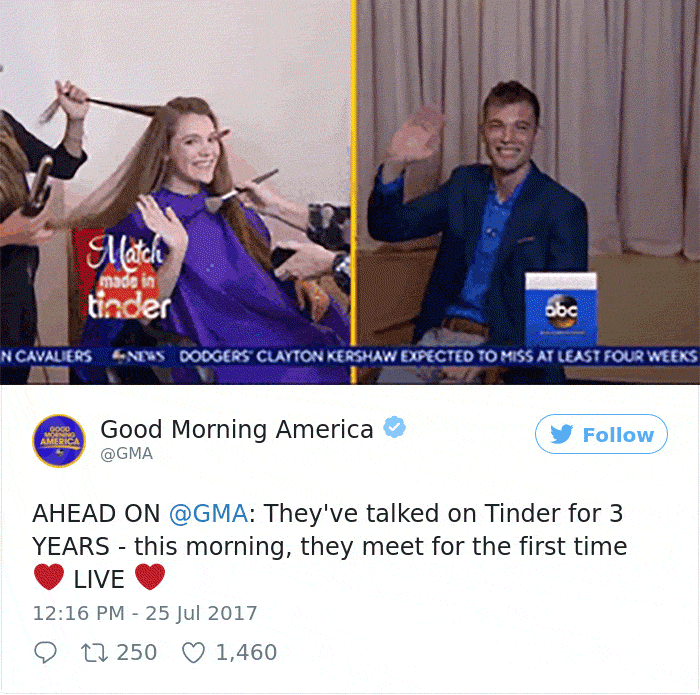 Strangers Who’ve Kept Hilarious Tinder Conversation For 3 Years Finally Meet And It’s Adorable Strangers Who’ve Kept Hilarious Tinder Conversation For 3 Years Finally Meet And It’s Adorable