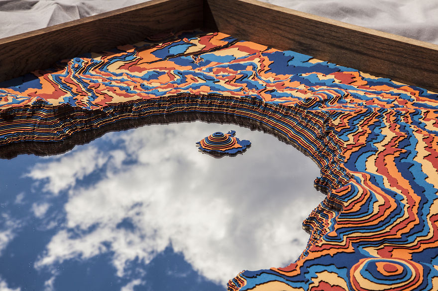 I Made This Crater Lake Sculpture With A Mirror Inside