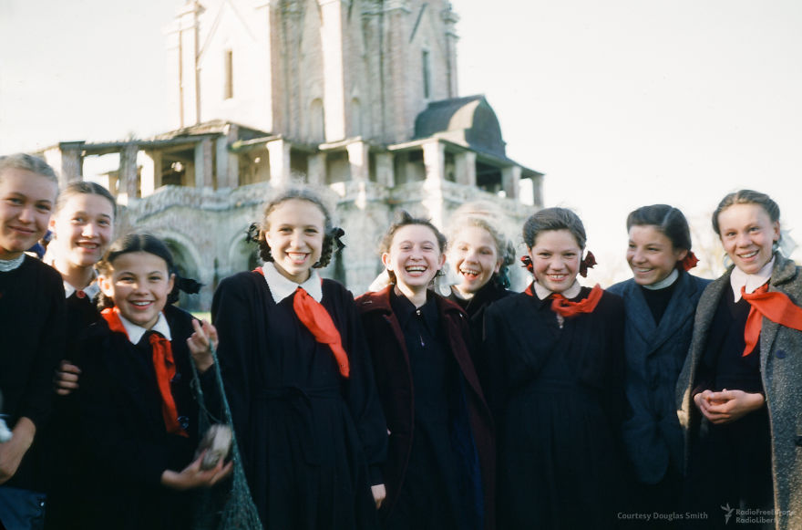 Schoolgirls At Kolomenskoye, A Former Royal Estate In The South Of Moscow
