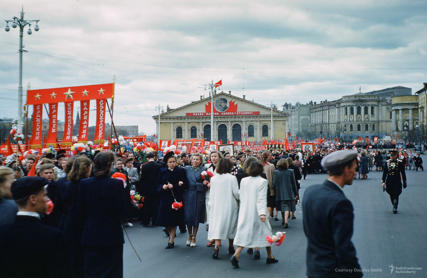 A Parade In Central Moscow A Few Steps From The Old US Embassy
